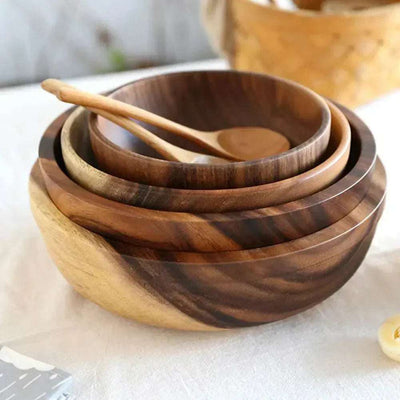 Eco-Friendly Wooden Salad & Soup Bowl - Natura Lane